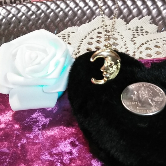 🌛🌌🌜NEW CHIC BOHO CELESTIAL 🌛MOON FACE NECKLACE - Picture 6 of 6